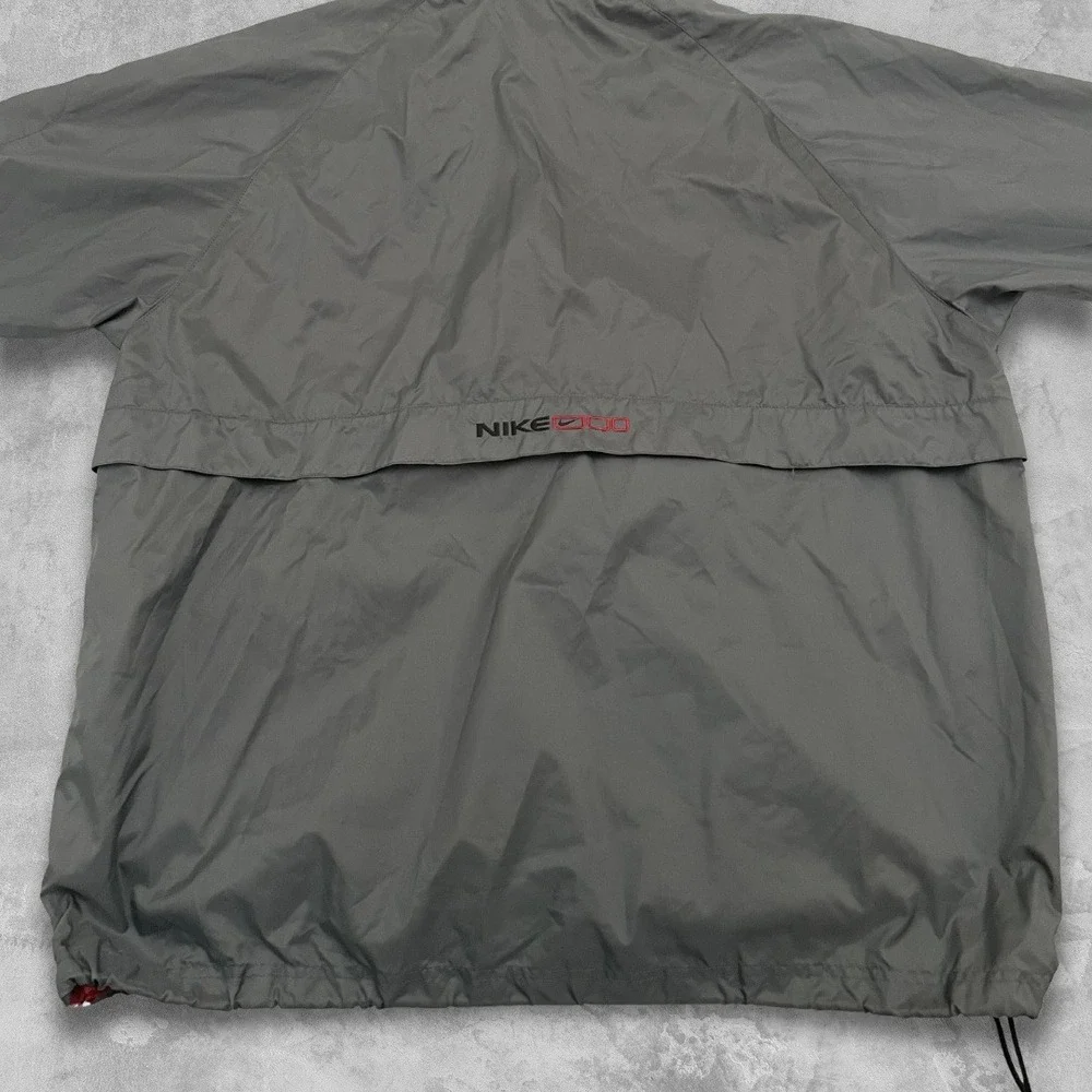 Vintage Y2K Nike Anorak 1/2 Zip Windbreaker Hoodie XXL Gray Center Swoosh